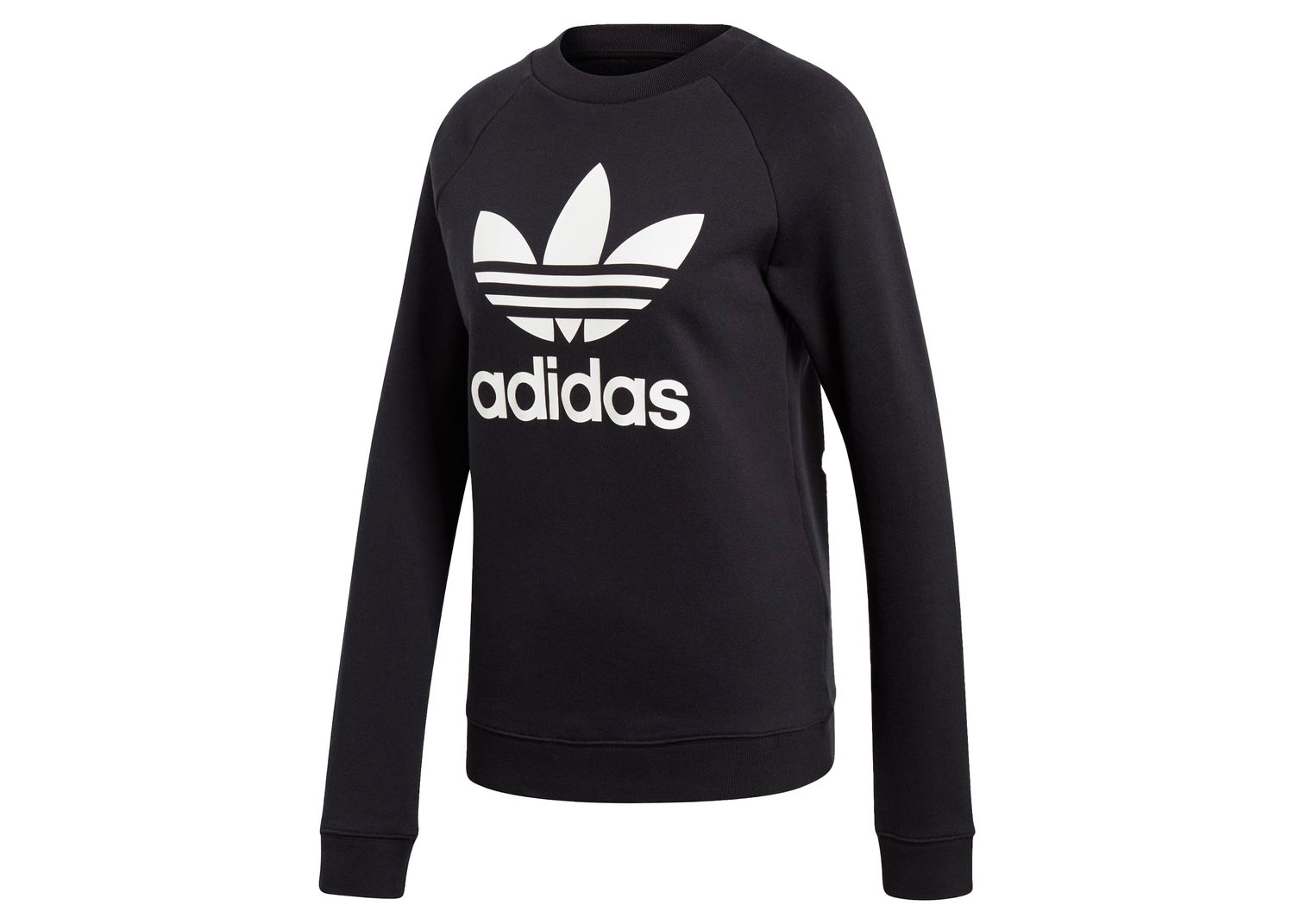 Mikina adidas Originals adidas Trifoil Crewneck Sweatshirt Black/White Čierna | DV2612, 0