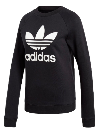 Mikina adidas Originals adidas Trifoil Crewneck Sweatshirt Black/White Čierna | DV2612