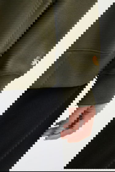 Mikina Carhartt WIP Plain Hooded Chase Full-Zip Sweatshirt Zelené | I033664.3CBXX, 3