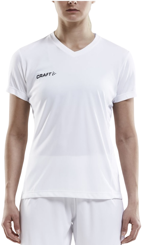 Tričko Craft Solid V-Neck Jersey T-Shirt Biela | 1905566-1900