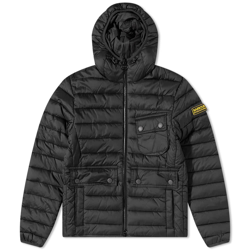 Bunda Barbour International Ouston Hooded Quilt Jacket Čierna | MQU1590BK91, 0