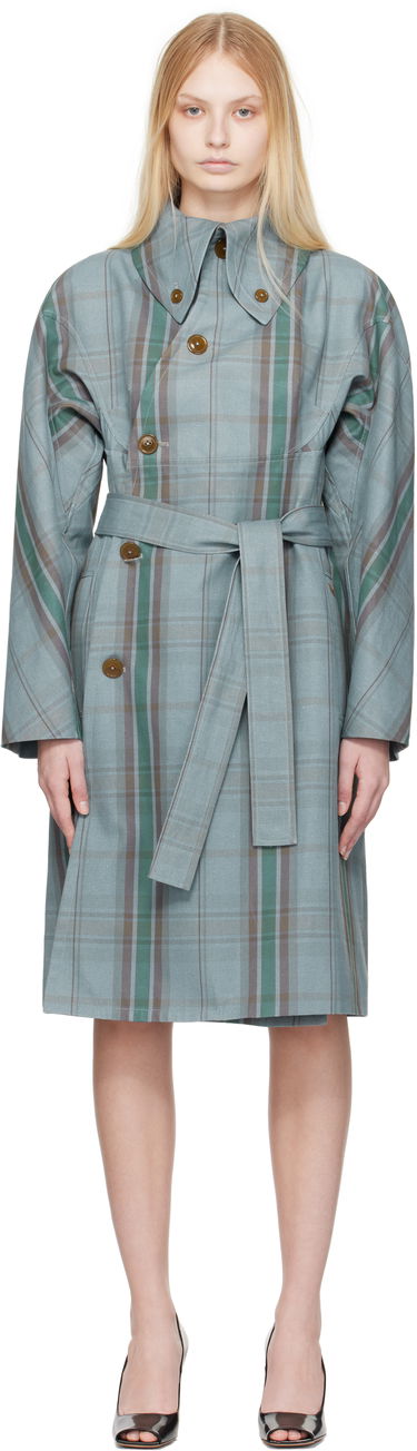 Trenčkot Vivienne Westwood Vivienne Westwood Plaid CJ Coat Modrá | 13010027-W011W-, 0