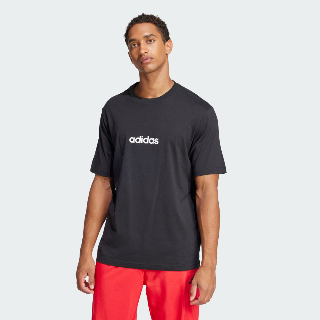 Tričko adidas Performance Essentials Linear Logo Jersey T-Shirt Čierna | JE8993, 0