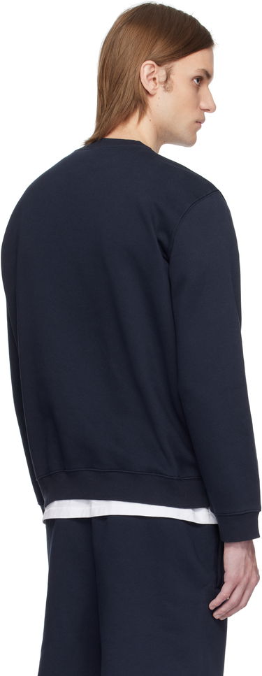 Sveter SKIMS SKIMS Fleece Lounge Sweatshirt Navy | PL-PLO-8028M-NAVY, 2