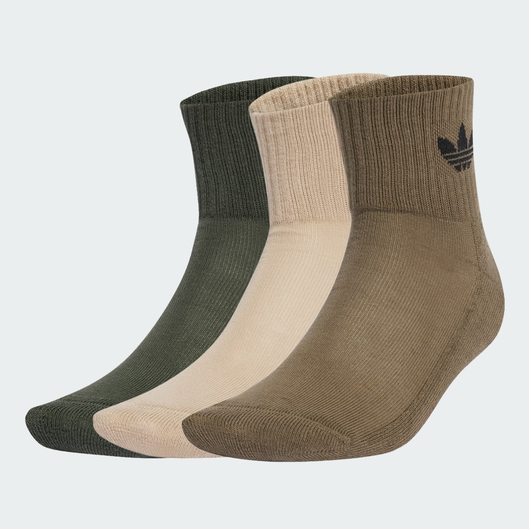 Ponožky adidas Performance Mid-Cut Crew Socks - 3 Pairs Zelené | JV8594, 0