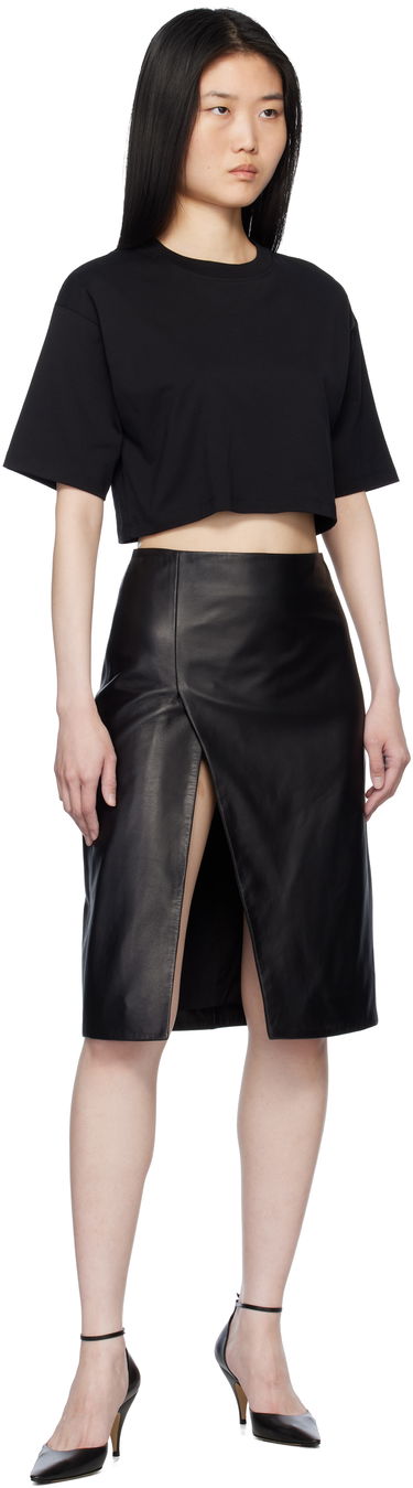 Sukňa Loulou de Saison Loulou de Saison Ekare Leather Midi Skirt Čierna | EKARE, 3