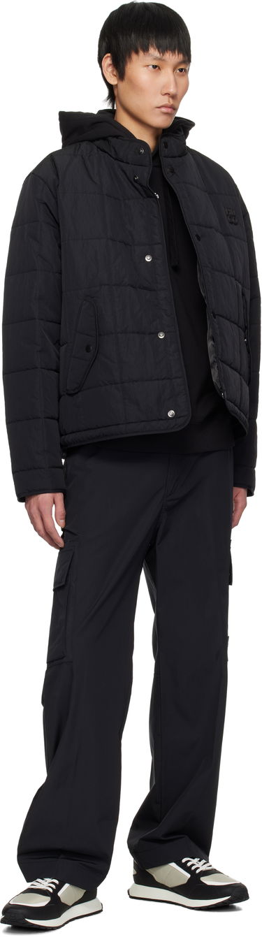 Cargo nohavice BOSS Hugo Regular-Fit Water-Repellent Cargo Trousers Čierna | 50530813, 3
