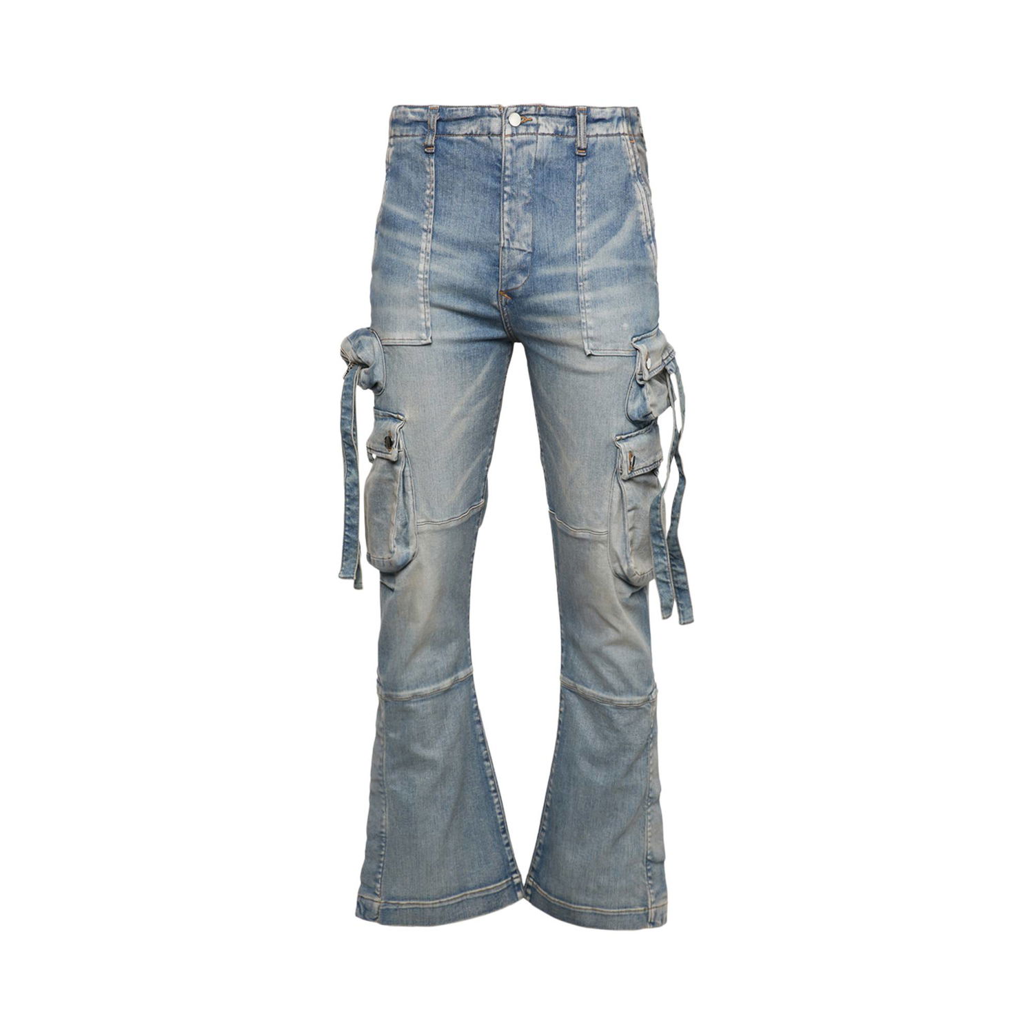 Džínsy AMIRI Cargo Flare Jeans Modrá | AW22MDS018 408 CLAY, 1