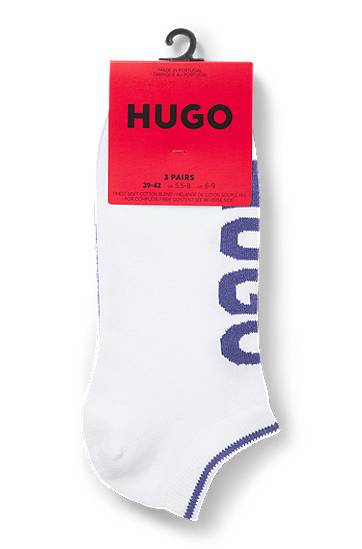 Ponožky BOSS Three-Pack of Ankle Socks with Logo Fialová | 50544506, 1