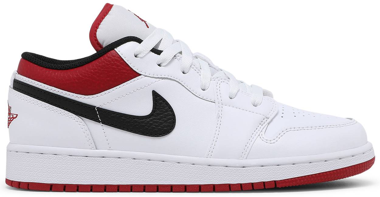 Tenisky a topánky Jordan Air Jordan 1 Low "White Gym Red" GS Biela | 553560-118, 0