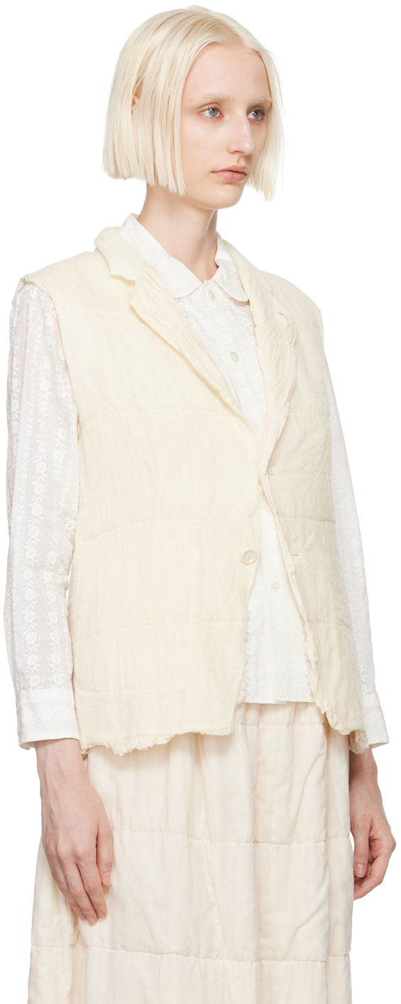 Vesta Comme des Garçons Comme Des Garçons Notched Lapel Vest Biela | TN-V001-051, 1