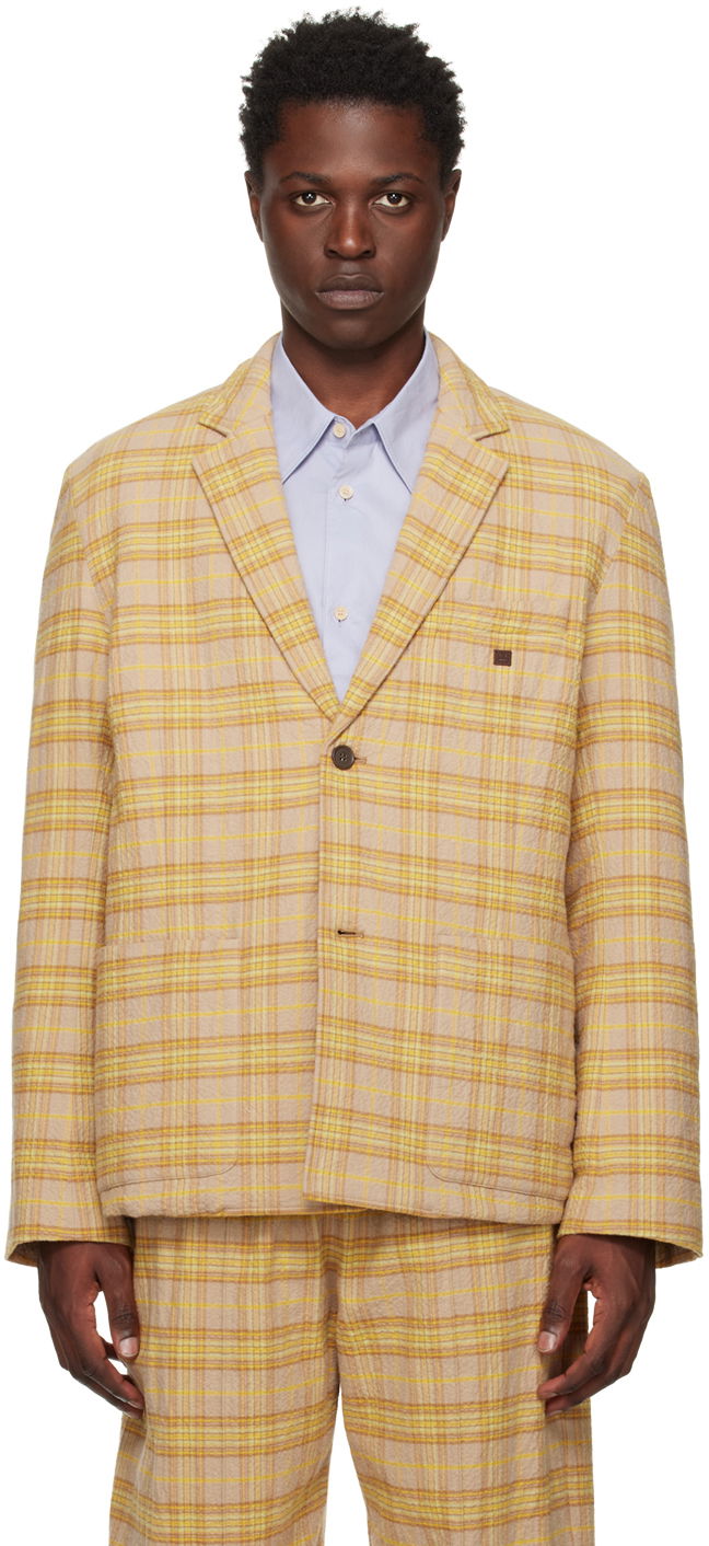 Kabáty Acne Studios Check Blazer Oranžová | C90116-, 0