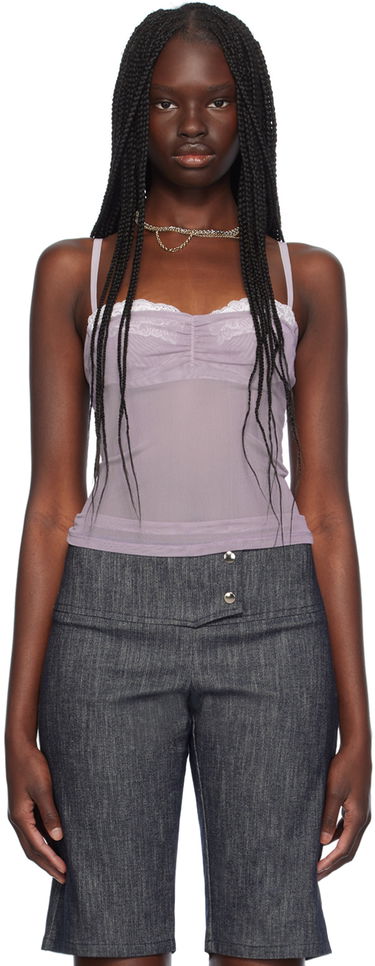 Tielko Miaou Miaou Enzo Lace Trim Tank Top Fialová | 7092PM1SMO, 0