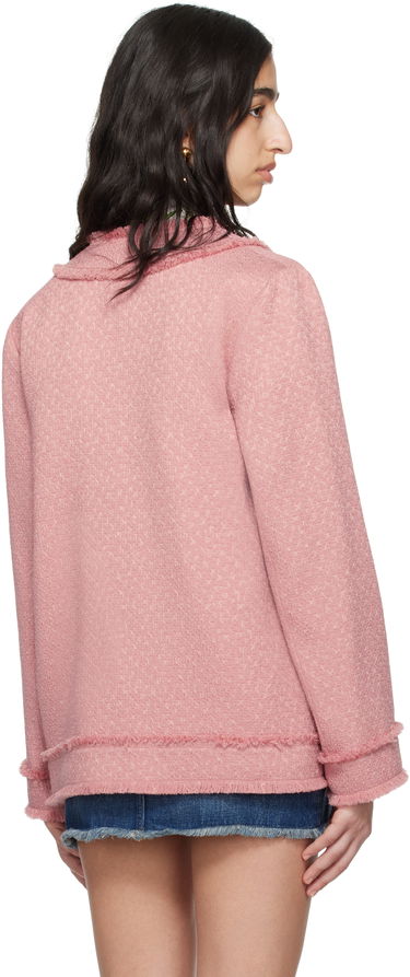 Bunda Dolce & Gabbana Dolce&Gabbana Single-Breasted Raschel Tweed Jacket Ružová | F29TPT HUMUA, 2