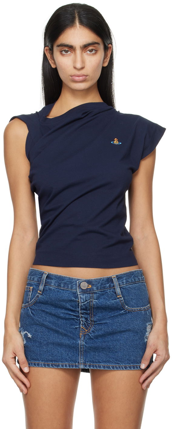 Tričko Vivienne Westwood Hebo T-Shirt Navy | 1504000A-J004A-, 0