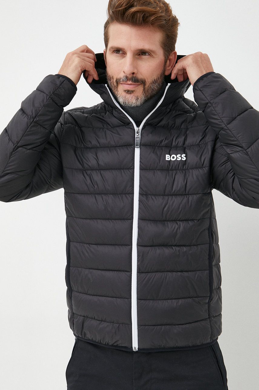Bunda BOSS Presidio Packable Hooded Jacket Čierna | 50472472, 0