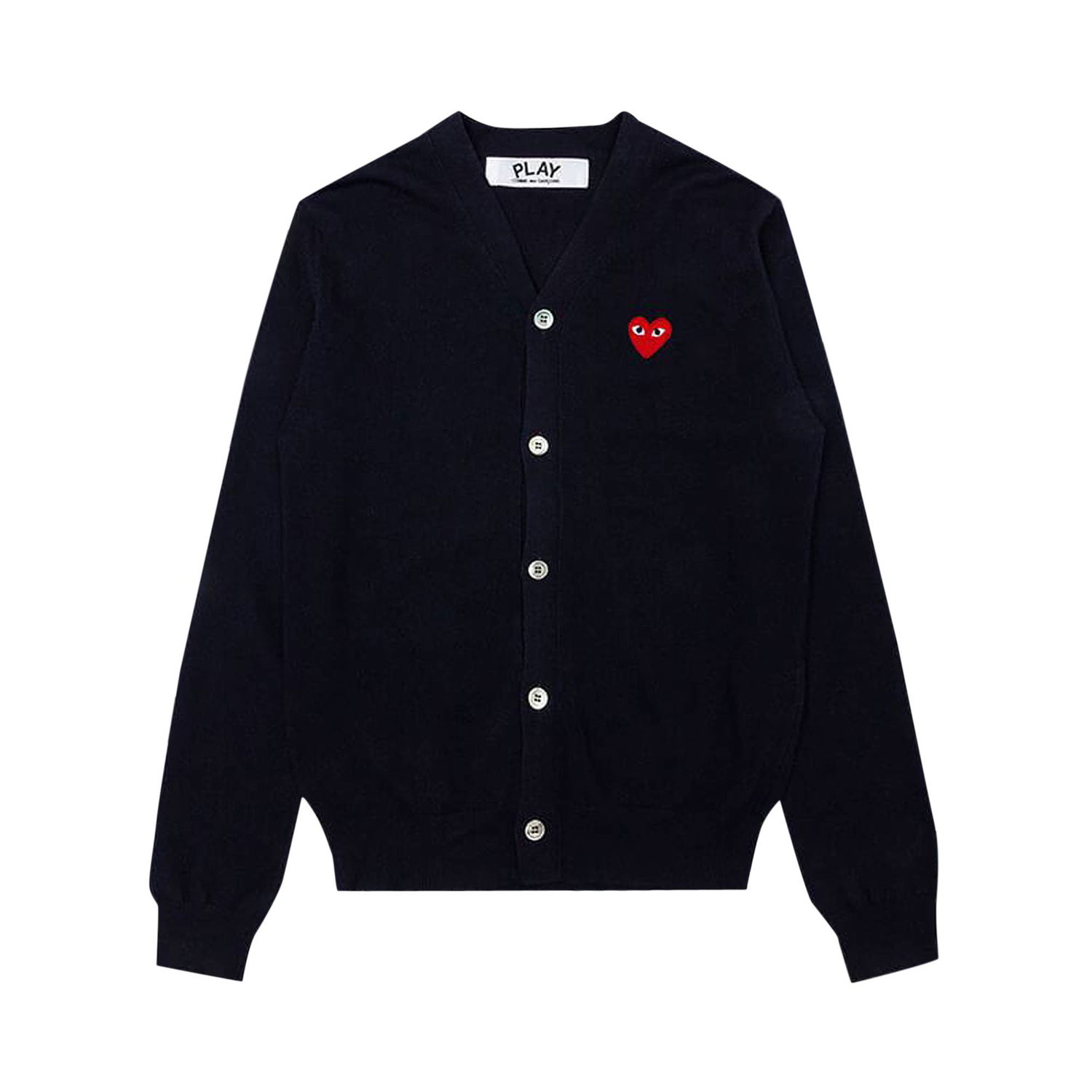 Sveter Comme des Garçons PLAY Knit Cardigan Red Heart Navy | AZ N008 051 2, 1
