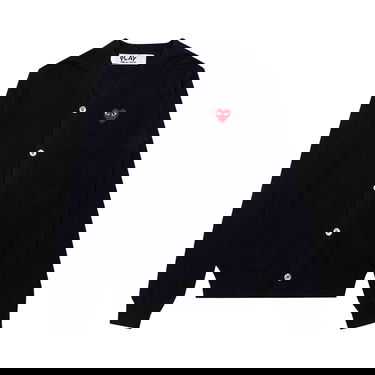 Sveter Comme des Garçons PLAY Knit Cardigan Red Heart Navy | AZ N008 051 2, 1
