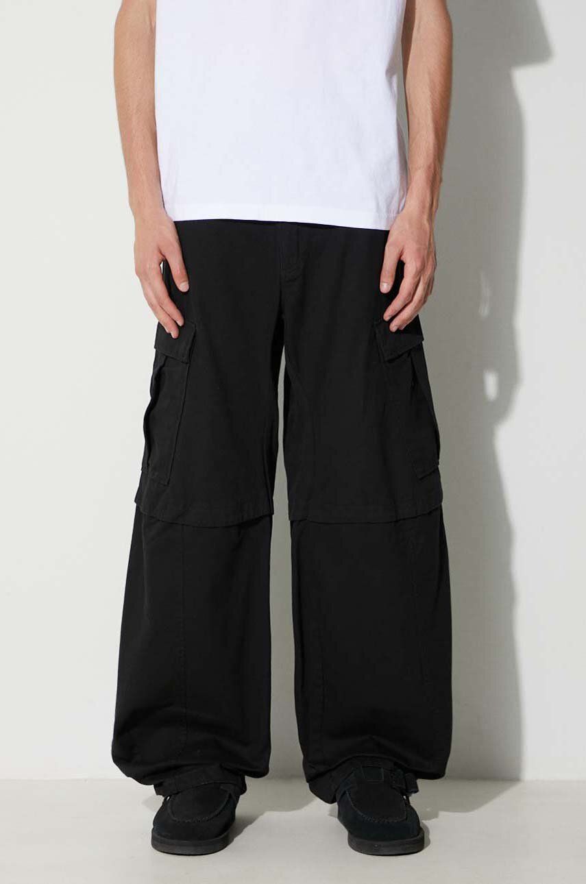 Cargo nohavice Han Kjøbenhavn Cotton Twill Baggy Cargo Pants Čierna | M.132897, 0