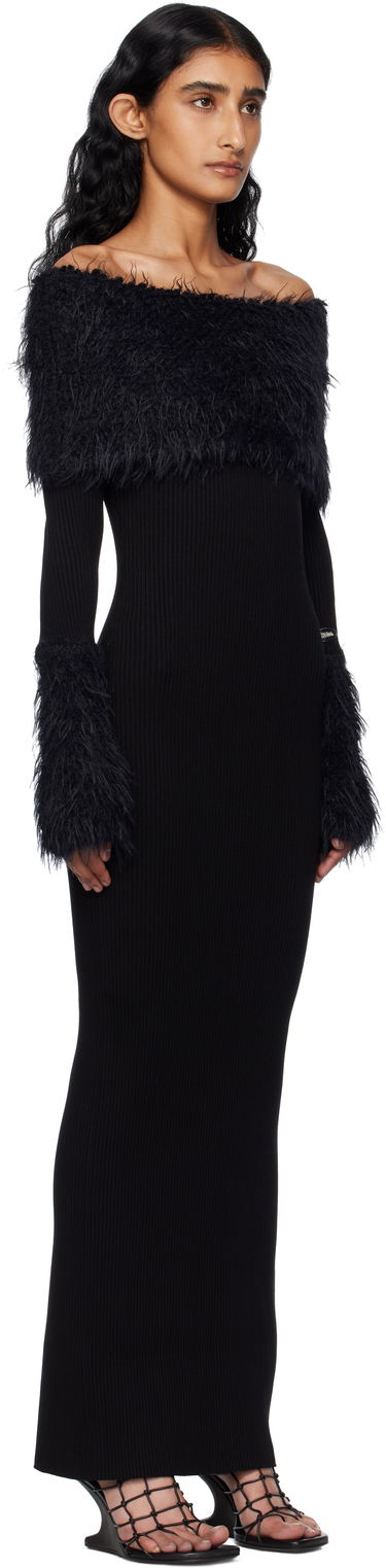Šaty Jean Paul Gaultier Jean Paul Gaultier Ribbed Off-The-Shoulder Maxi Dress Čierna | 25/03-W-DR037-K005-00, 1