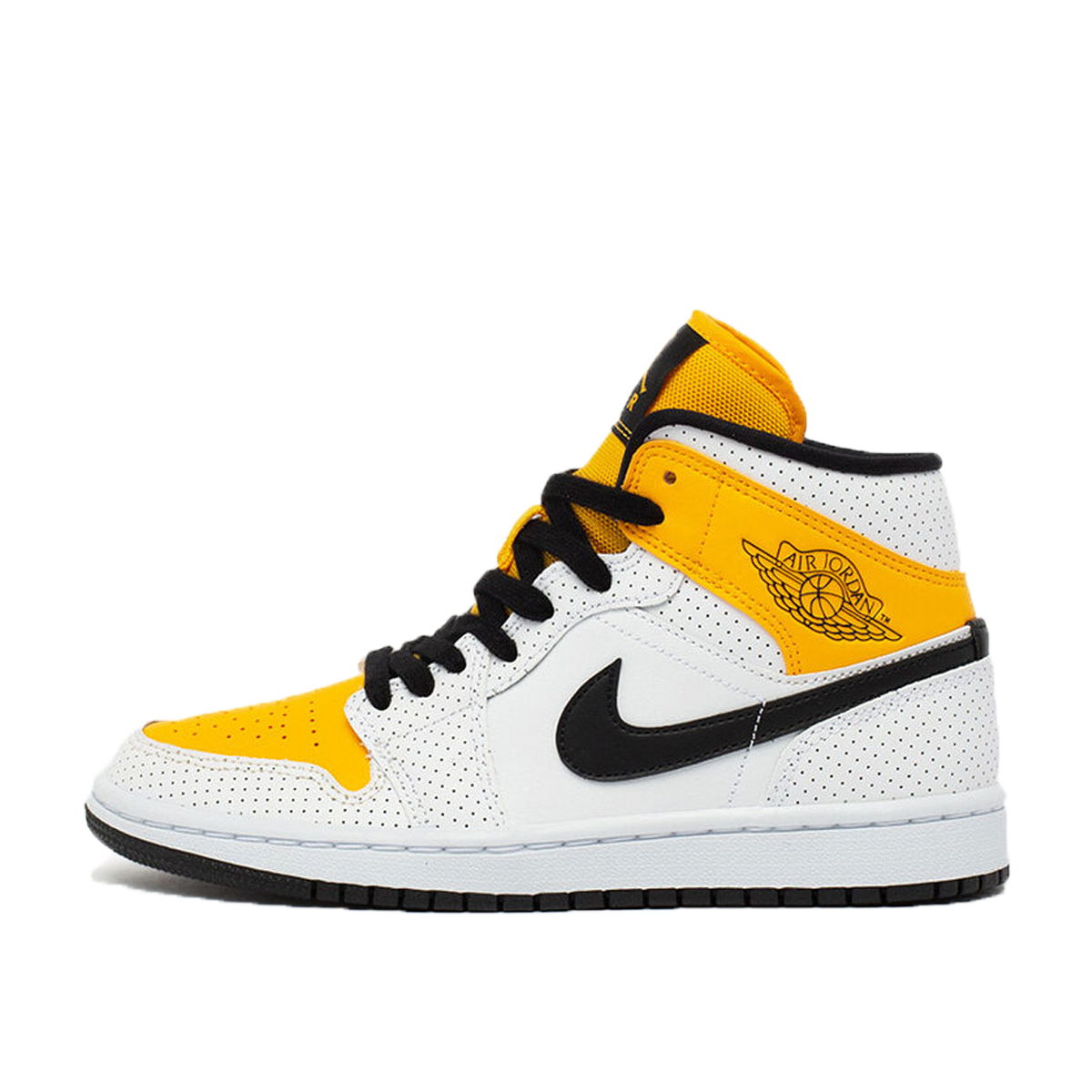 Air Jordan 1 Mid "Perforated - White University Gold" W