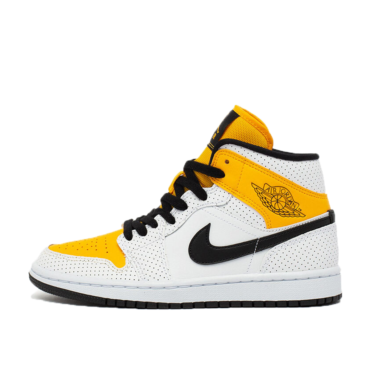 Tenisky a topánky Jordan Air Jordan 1 Mid "Perforated - White University Gold" W Oranžová | BQ6472-107, 1