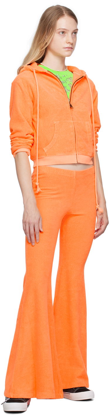 Mikina ERL Cropped Zip Hoodie Oranžová | ERL06T110, 4
