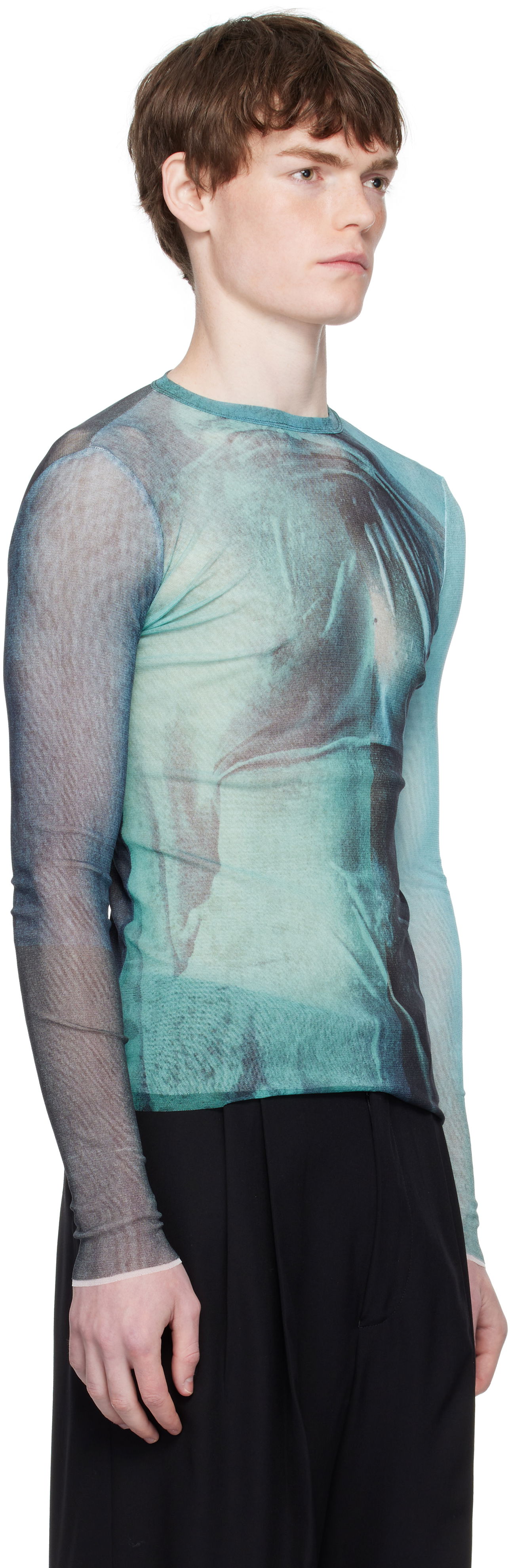 Tričko Jean Paul Gaultier Jean Paul Gaultier 'The Water' Long Sleeve Top Zelené | 25/03-W-TO310-M004P-5557, 1