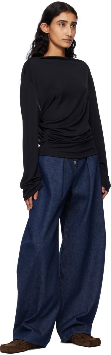 Sveter Jacquemus Jacquemus 'The Croisière' Gathered Long Sleeve Blouse Čierna | 25E251TO121-1026, 3