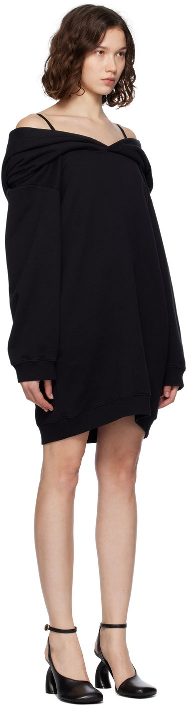 Šaty Maison Margiela MM6 Maison Margiela Off-The-Shoulder Sweatshirt Dress Čierna | S52DD0074 M25014, 1