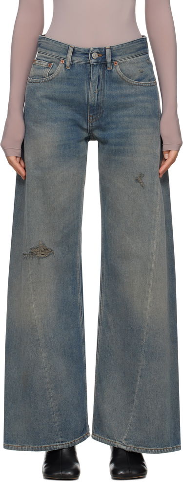 Džínsy Maison Margiela MM6 Maison Margiela Distressed Wide-Leg Jeans Modrá | S52LA0238 M30017, 0