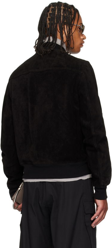 Bomber bunda Rick Owens Rick Owens Concordians Bauhaus Suede Flight Jacket Čierna | RU02E1749 LCS, 2