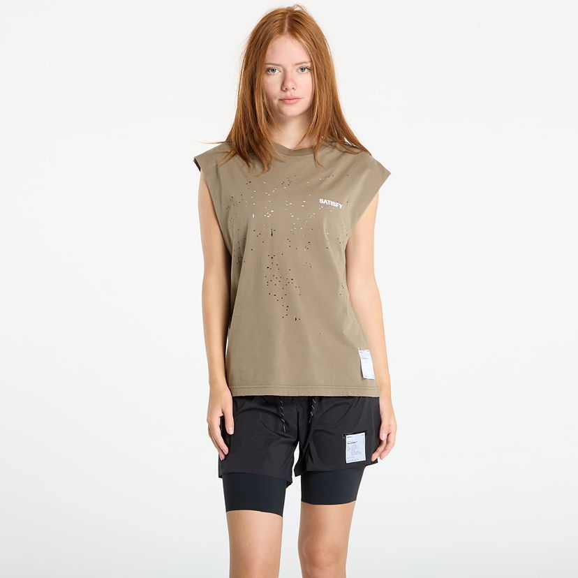 Tielko Satisfy Satisfy MothTech Muscle Sleeveless T-Shirt Zelené | 11005-AFA-SAB