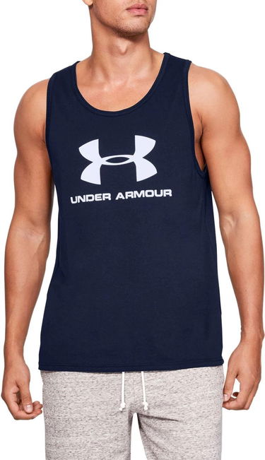 Tielko Under Armour Under Armour Sportstyle Logo Tank Top Navy | 1329589-408, 0