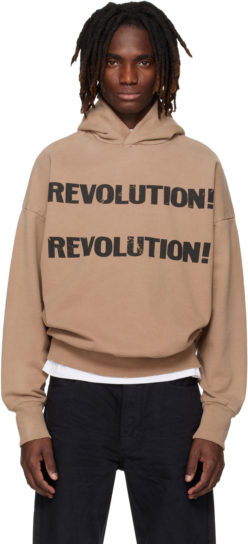Mikina Fear of God Heavyweight Long Sleeve 'Revolution' Hoodie Béžová | FG25FW12-12112BHF-288