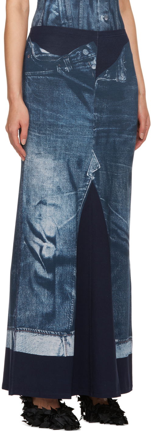 Gaultier Trompe L'œil Maxi Skirt