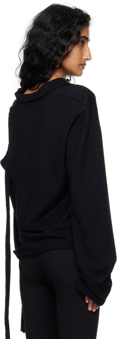 Polo tričko Ottolinger Ottolinger Deconstructed Knit Polo Čierna | 107-106207-01, 2