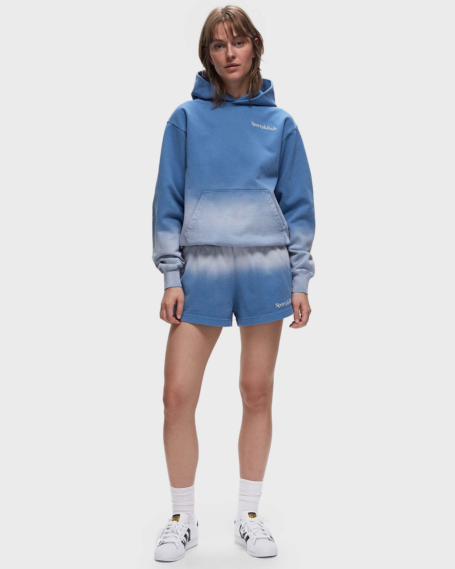Šortky Sporty & Rich Dip Dye Sweat Shorts Modrá | SH020S413SB, 1