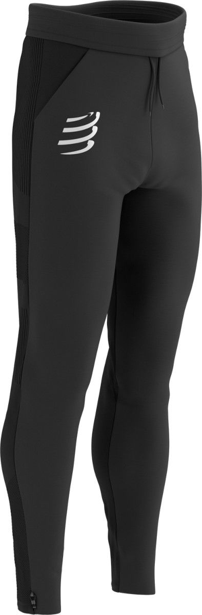 Nohavice Compressport Hurricane Windproof Seamless Pants Čierna | apam1459000, 0
