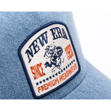 Šiltovka New Era New Era Western Rodeo Denim Patch 9FORTY Trucker Hat Modrá | 60691197, 5