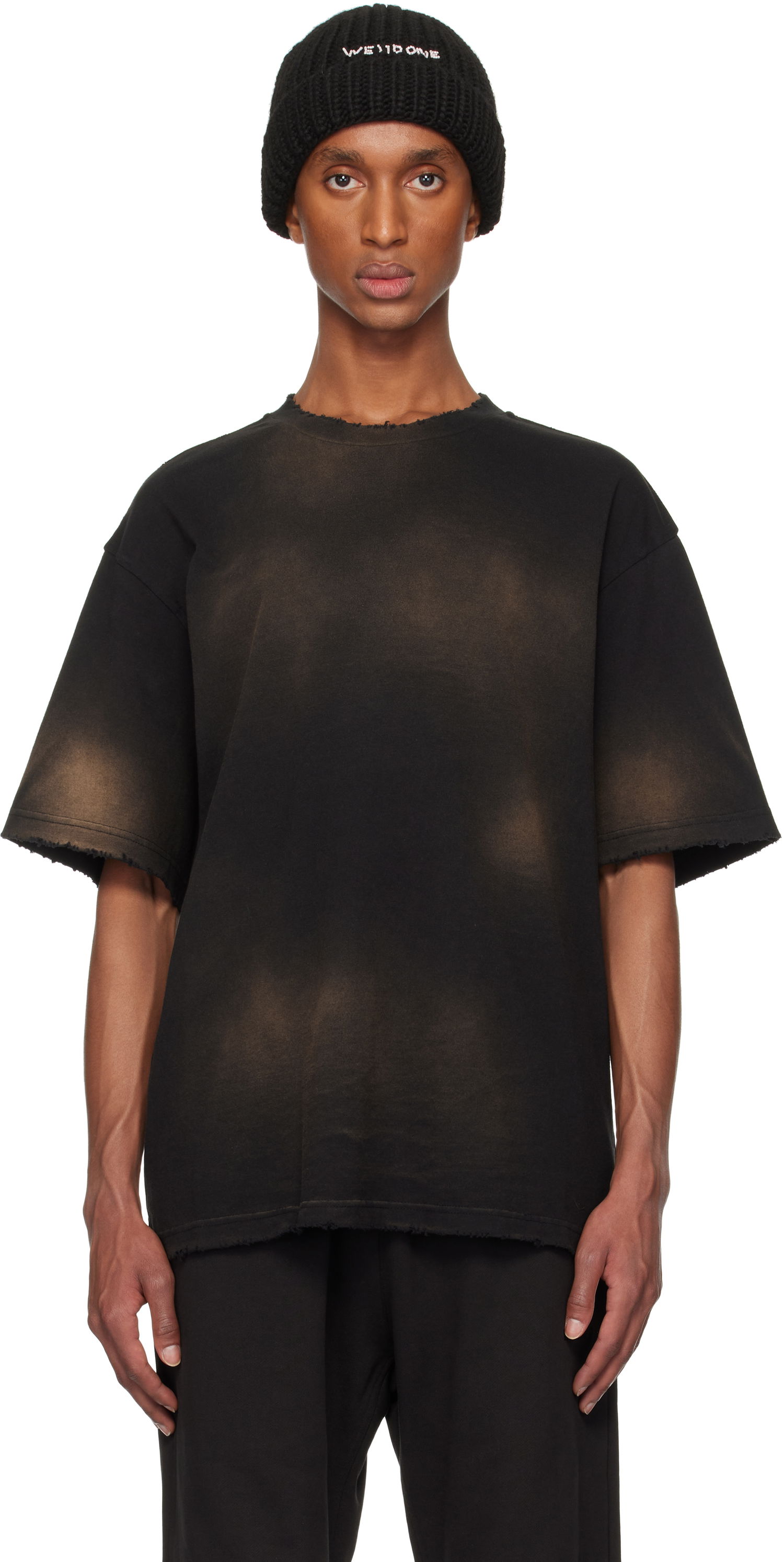 Tričko We11done We11done Standard Logo Washed T-Shirt Čierna | WD-TT3-24-726-U-BK, 0