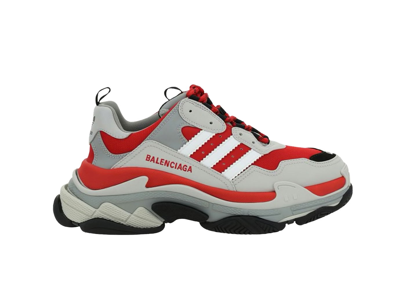 Tenisky a topánky Balenciaga adidas x Triple S Red Grey Black Červená | 712821W2ZB46121, 0