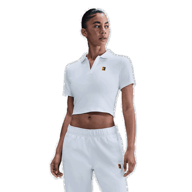 Polo tričko Nike Court Heritage Short Sleeve Cropped Polo Biela | HJ8992-100, 0