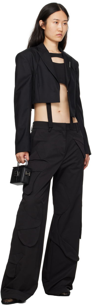 Crop Top HELIOT EMIL Harness Cutout T-Shirt Čierna | HE_W_13_042_BLK01, 3