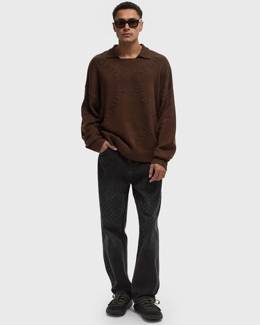 Sveter DAILY PAPER Diamond Knit Brown Sweater Hnedá | 2423026, 1