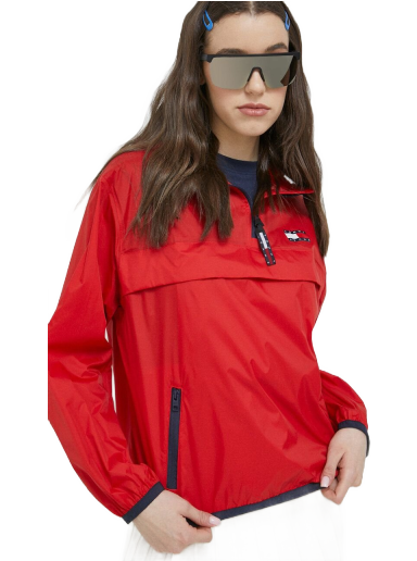 Vetrovka Tommy Hilfiger Packable Popover Chicago Windbreaker Červená | DW0DW15333.PPYX