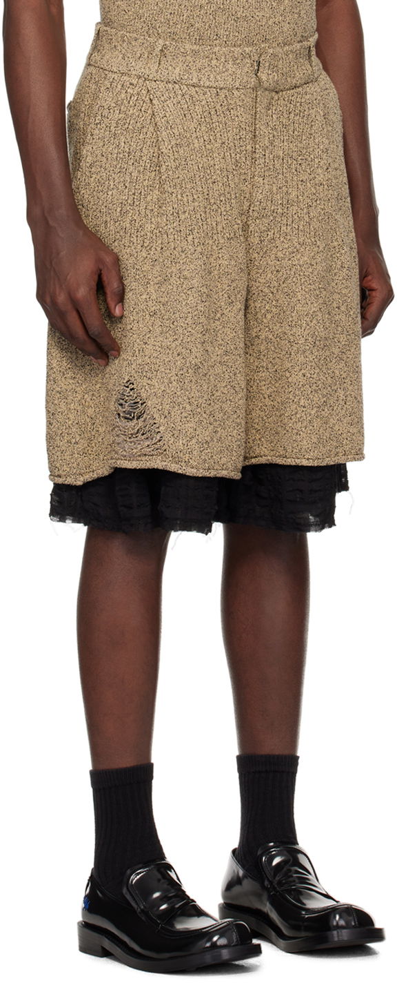 Layered Lace Knit Shorts