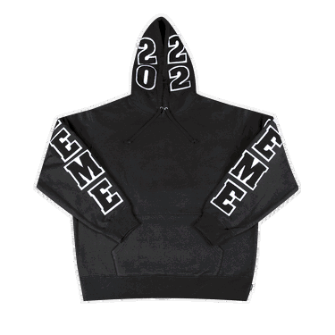 Mikina Supreme Team Chenille Hooded Sweatshirt Čierna | SS22SW5 BLACK, 0