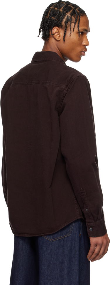 Košeľa AMI AMI Cotton Button-Down Ami de Coeur Shirt Vínová | USH060.DE0054, 2