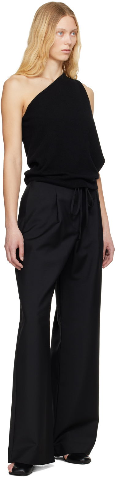 Nohavice Róhe Róhe Relaxed Drawstring Trousers Čierna | 415-30-007, 3